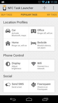 NFC task launcher