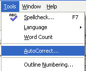 word completion in openoffice