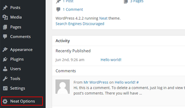 WordPress Dashboard