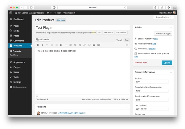 WordPress plugin screenshot