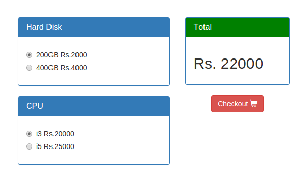 Cart Page With Total