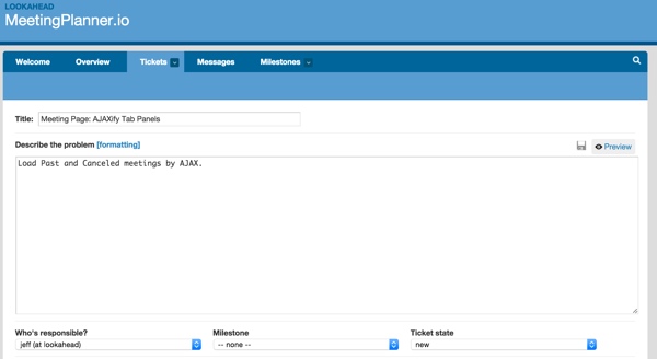 Lighthouse Issue Tracker AJAXify Meeting Page Tabs