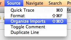 Choose Organzie Imports from the Source Menu or use the shortcut