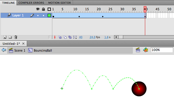 Creating a bouncing ball animation