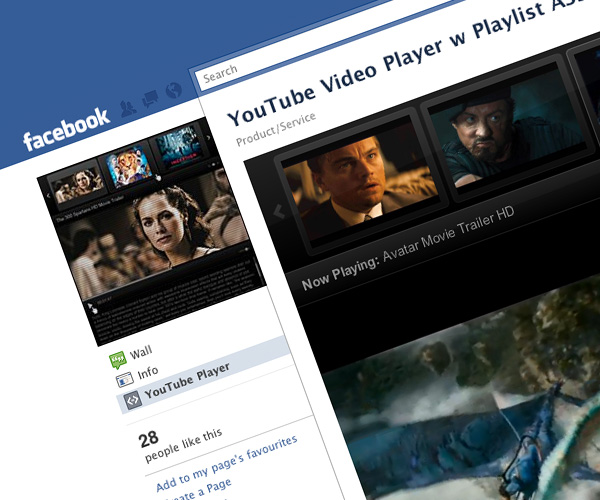 Facebook Fan Page YouTube Player AS3