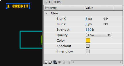 Glow Filter on Text