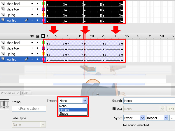 animation in flash with tweens