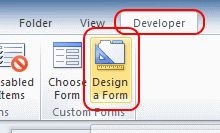 Outlook 2010 design a form button