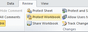 Excel protect workbook selection