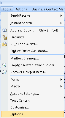 Mail Format tab