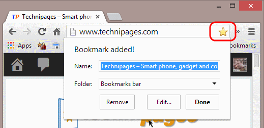 Chrome Windows Add Bookmark