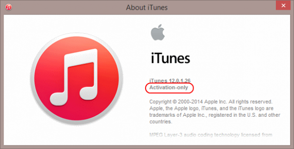 iTunes Activation Mode