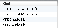 iTunes file kind