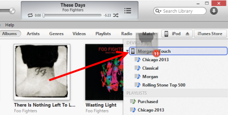 iTunes Send Album to Apple Device