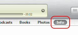 iTunes Info tab