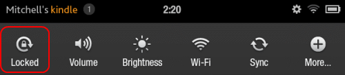 Kindle Fire screen rotation locked