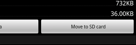 Galaxy Tab move to SD card button