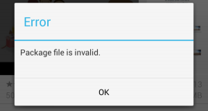 Package File is Invalid Error