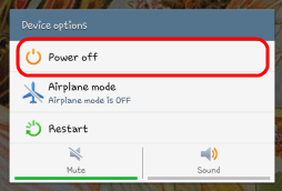 Power Off option on Galaxy Tab 3