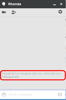Hangouts User Offline