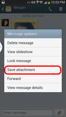 S4 Save attachment option