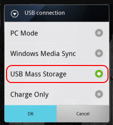 Droid RAZR USB Mass Storage option