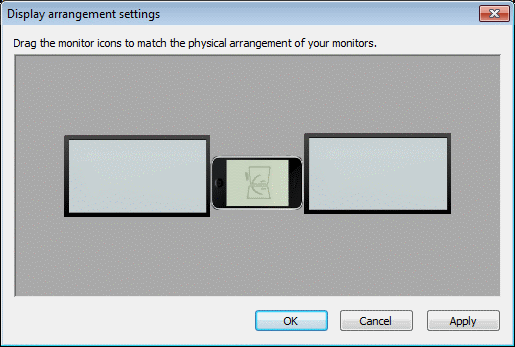 iDisplay screen arrangement