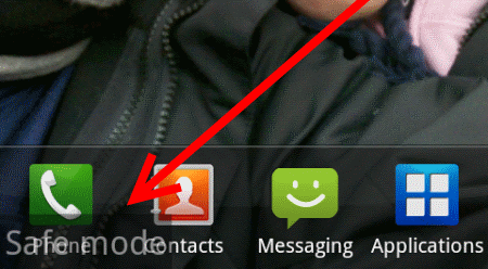 Safe Mode on Samsung Stratosphere