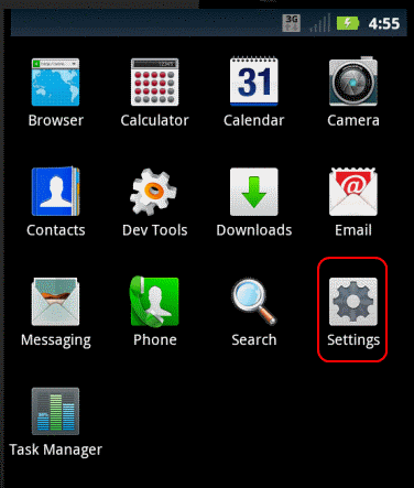 Droid RAZR Settings app icon