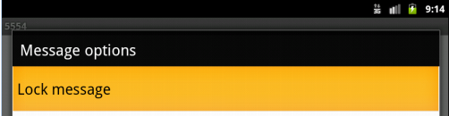Android Lock Message option