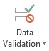 data validation button