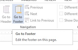 navigate to footer button