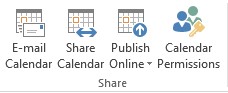 Share Calendar button screenshot