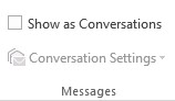 Show conversations check box