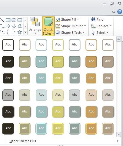 Shape formatting