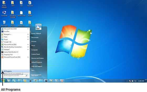 Windows All Programs