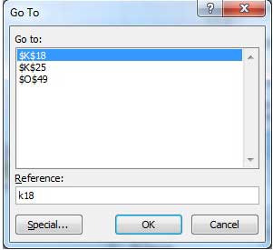 Excel Go To Command