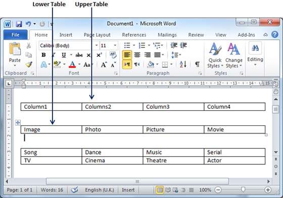 Split Table