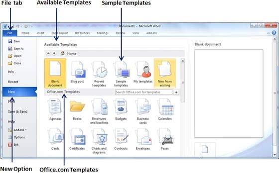 Available Templates