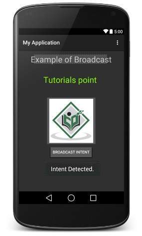 Android Broadcast Intent