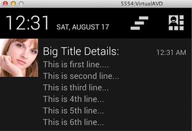 Android Notification Big View