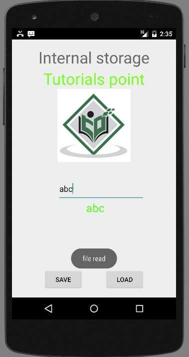 Android Internal Stroage Tutorial