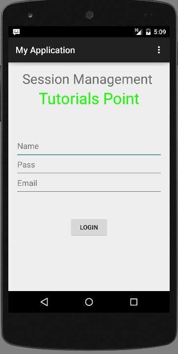 Anroid Session Management Tutorial