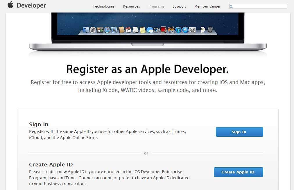 iOS Free Register