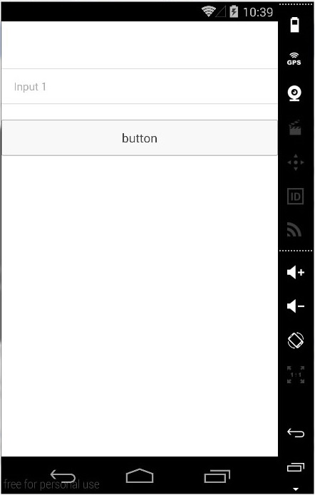 Ionic Keyboard Button