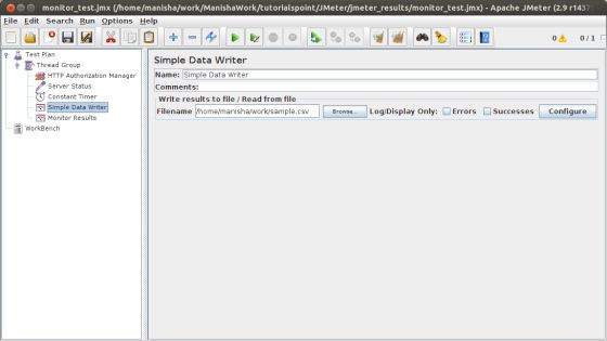 Monitor Simple Data Writer