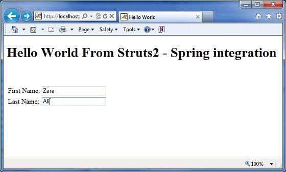 Struts and Spring Integration