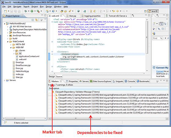 Struts and Sprint Integration