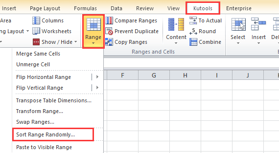 doc select cells randomly 1