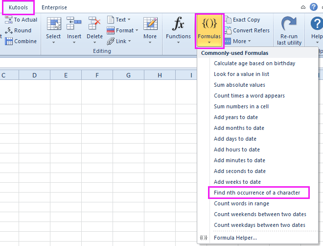 doc find position of text string 3